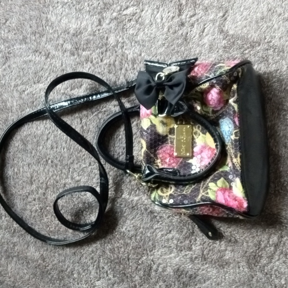 Betsey Johnson floral sequin mini bag